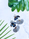 Gray Tassel Charm Multi-color Dangle Earrings