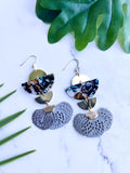 Gray Tassel Charm Multi-color Dangle Earrings