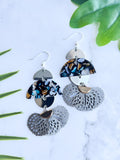 Gray Tassel Charm Multi-color Dangle Earrings