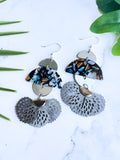 Gray Tassel Charm Multi-color Dangle Earrings