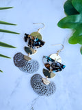 Gray Tassel Charm Multi-color Dangle Earrings