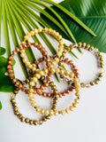 Crystal Beaded Bracelets - Neutrals