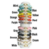 Crystal Heart Beaded Bracelet - Multiple Colors
