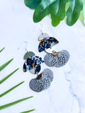 Gray Tassel Charm Multi-color Dangle Earrings