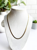 Herringbone Gold Plated Stainless Steel Necklace / Chocker - 18”