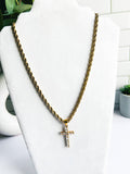 18K Gold Plated Stainless Steel Rope Chain 20” - Unisex