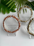 Crystal Beaded Bracelets - Neutrals