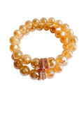 Mystic Agate Faceted Gemstone Bracelet – Brown, Gray, Champagne - 10mm