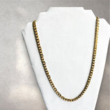 Cuban Link 18K Gold Plated Stainless Steel Necklace - 23” -Unisex