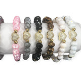 Crystal Heart Beaded Bracelet - Multiple Colors