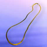 Herringbone Gold Plated Stainless Steel Necklace / Chocker - 18”