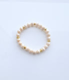 Green Stripe Agate Stack Beaded Charm Bracelet Set, “Hustle Like A Boss”