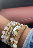 Gold Plated Cubic Zirconia Bangle Bracelet