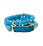 Blue Sea Sediment Jasper 5 Piece Bracelet Set