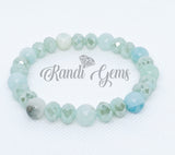 Natural Light Green Amazonite Stone Beaded Bracelet Set