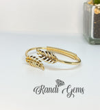 Black and Gold Stack Beaded 4 piece Bracelet Set