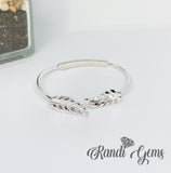 White & Silver Howlite Stretch Beaded Bracelet Set - 5 piece