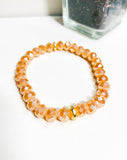 Blush Pink Aventurine Matte Gemstone Stretch Beaded Bracelet Set - 3 piece