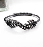 Light Gray and Gunmetal Beaded Stack Bracelet Set
