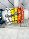 White Agate Beaded Stack Bracelet