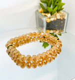 Blush Pink Aventurine Matte Gemstone Stretch Beaded Bracelet Set - 4 piece