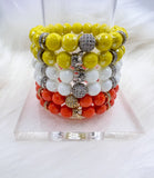 Yellow Agate Beaded Stack Bracelet