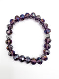 Purple “Queen” Beaded Bracelet Stack Set
