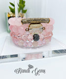 Pink Beaded Stacked Bracelet Set