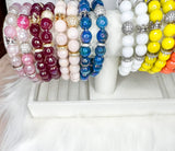 Berry Agate Beaded Stack Bracelet